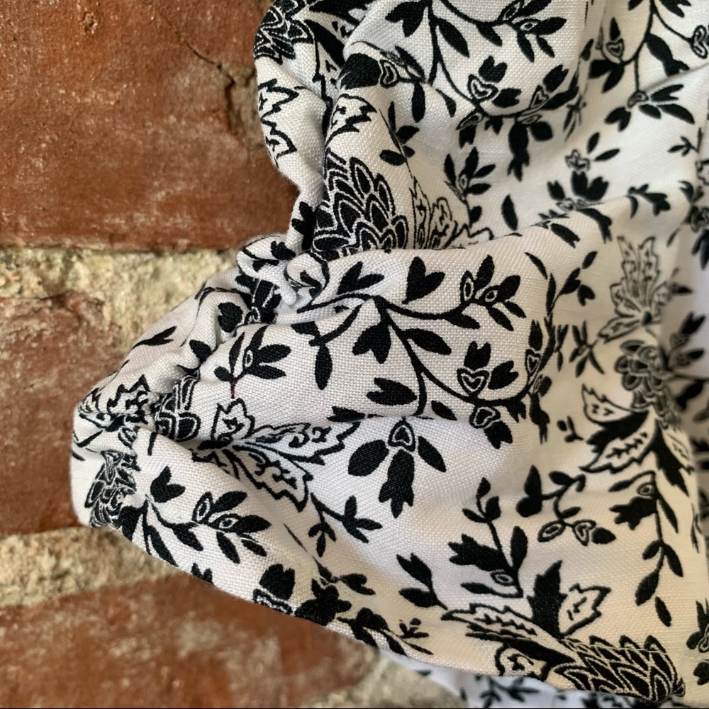 NWT LOFT Floral Ruched Short Sleeve Mini Shift Dress 14 - Picture 7 of 12